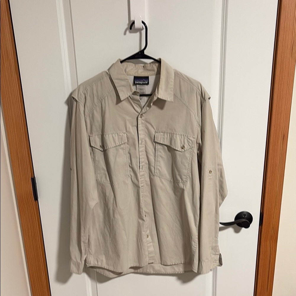 Patagonia Men's Beige Fly Fishing Shirt